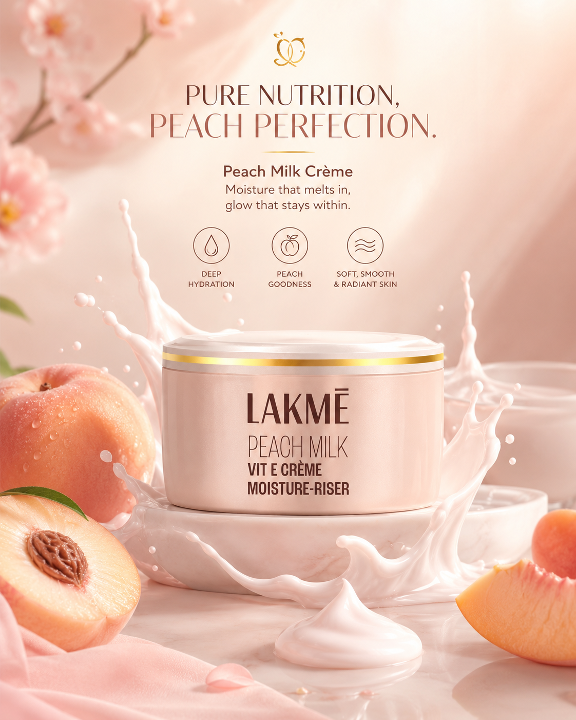 Lakmé Peach Milk Crème — Pure Hydration — Product Posts